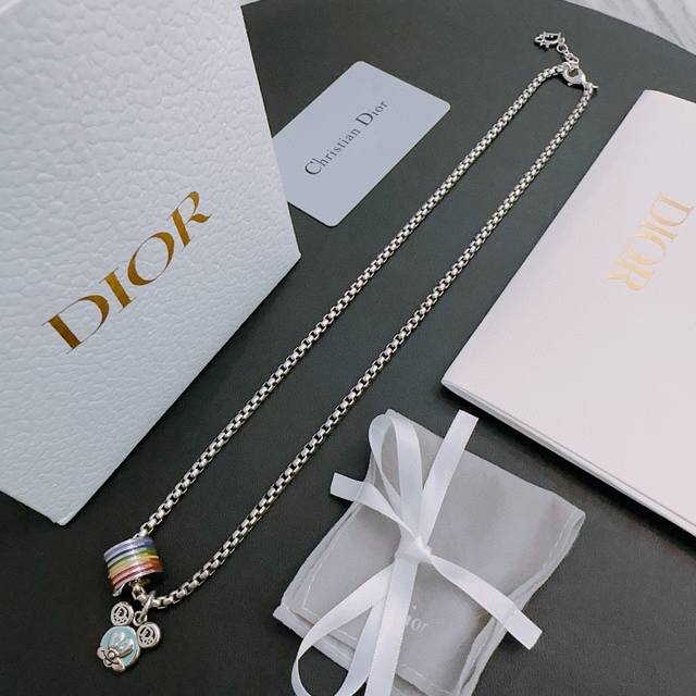 Dior new Dior necklace original goods counter new model open mold retro fashion