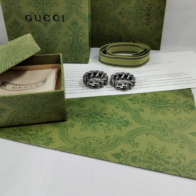 Gucci Gucci purchasing version ring thread twist hollow double G logo trendy per