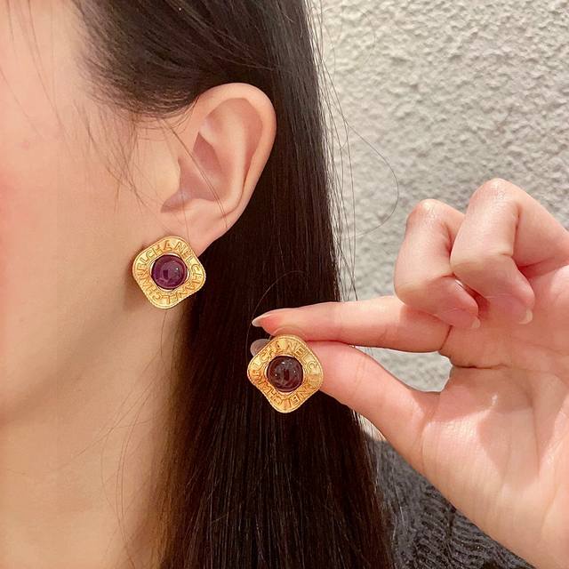 Chanel letter earrings