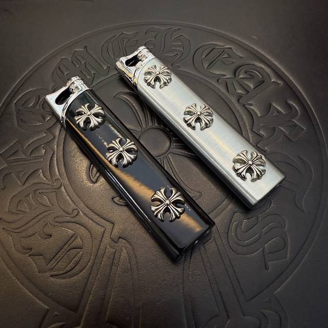 Chrome Hearts lighter. Silver, black