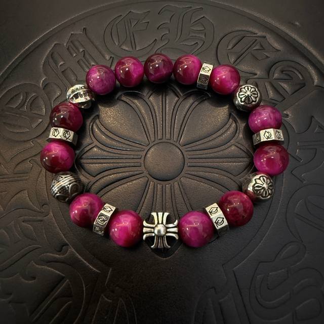 New counter quality Chrome Hearts classic retro multi-element bracelet, concave