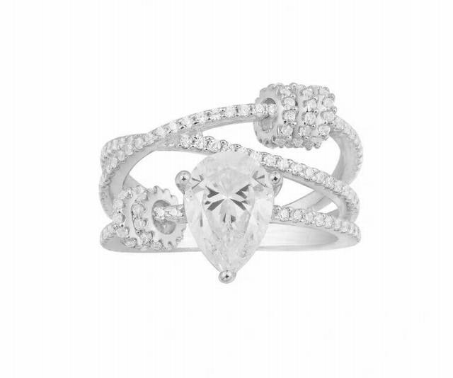 Apm Monaco three-layer pear-shaped ring cool and personalized birthday gift.