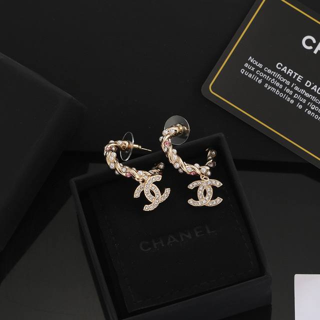 Chanel classic double C earrings are very good-looking and versatile. They are f