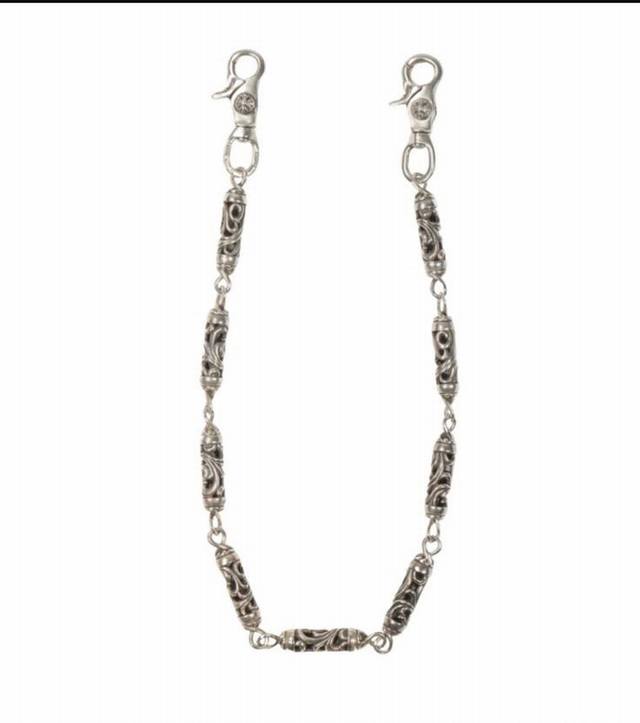 double lobster buckle trouser chain American rattan flower tube thick chain wais