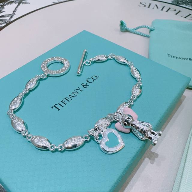 Authentic new Tiffany bracelet Tiffny&Co. counter exquisite silver version celeb