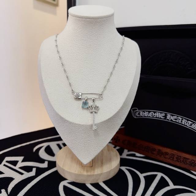 Counter quality Chrome Hearts cross necklace, concave and convex shapes with dif