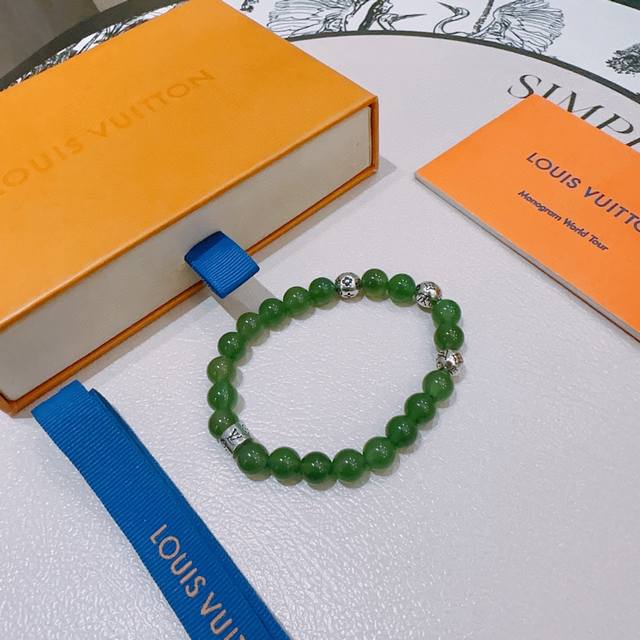 New counter Seiko version Louis Vuitton Lv bracelet Multi-element agate Thai sil