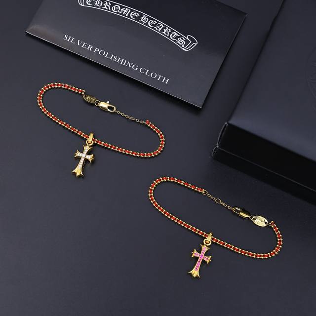 Chrome Hearts real gold electroplated braided bracelet new design versatile hand