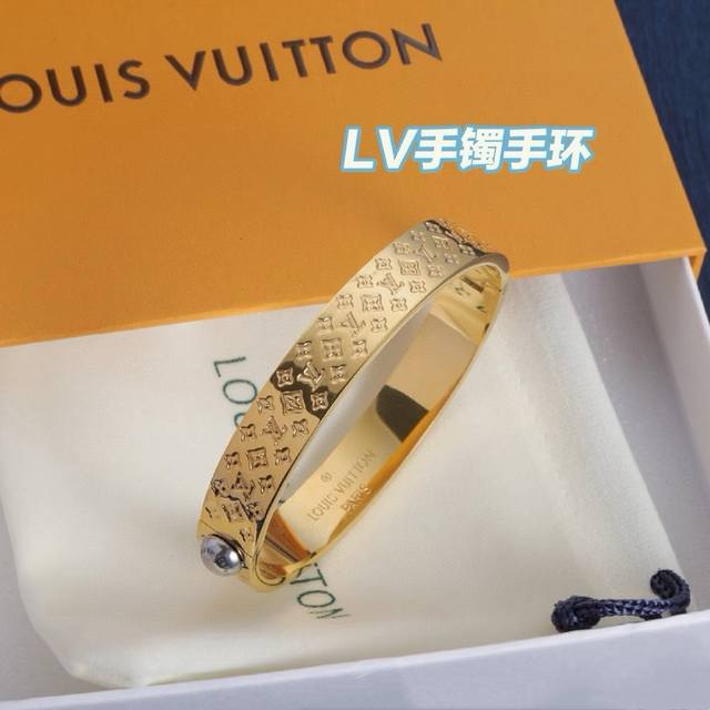 New product original goods Lv unisex engraved letter bracelet Louis Vuitton Loui