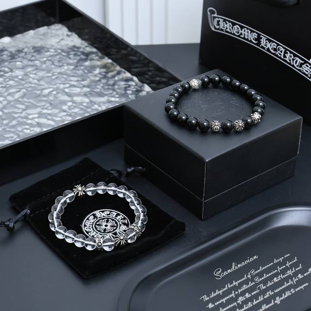 Couple's bracelet Chrome Hearts natural silver beads bracelet Chrome Hearts brac