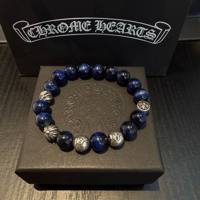 New counter quality Chrome Hearts classic retro multi-element lapis lazuli right