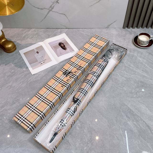 Burberry Burberry straight umbrella original packaging + dust bag High-end handl