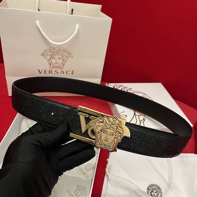 Versace Versace Medusa belt beauty head buckle double-sided DDD