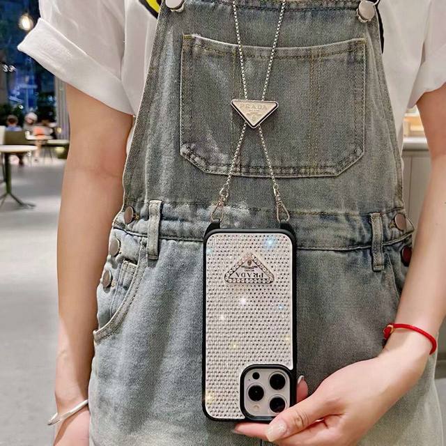 with triangle chain Prada official website synchronized Prada mobile phone case