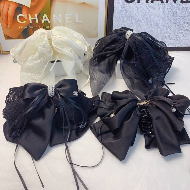 Chanel Xiaoxiang Ysl Saint Laurent clip bow clip temperament versatile daily exq