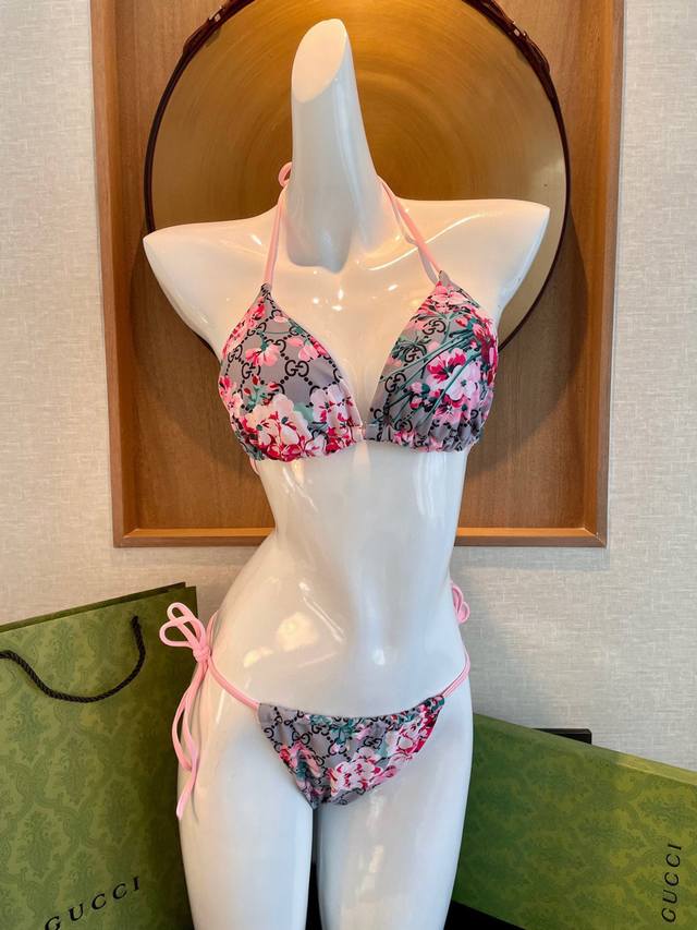 Gucci's new bikini top is super cool! Available at all major stores, it's natura