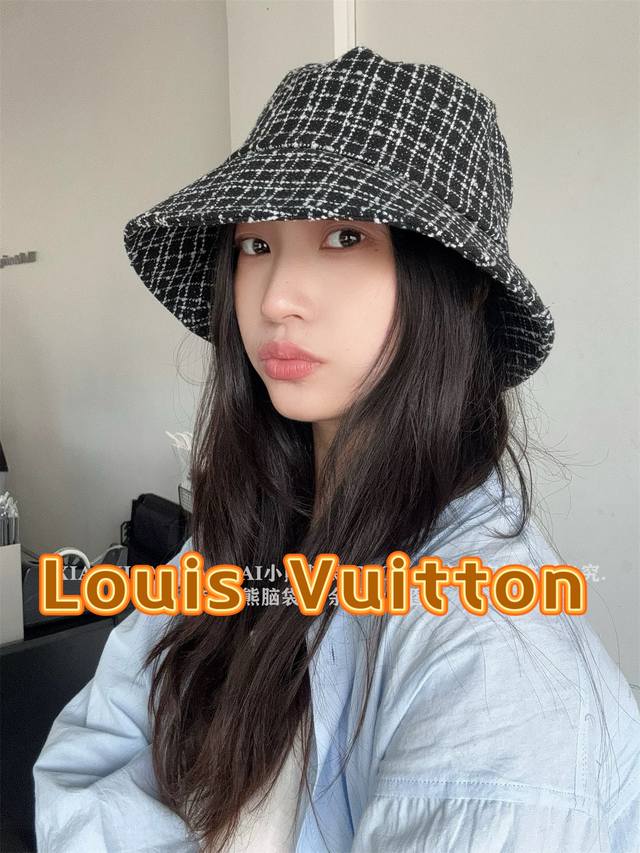 Lv Louis Vuitton 2025 autumn new style Chanel style thick fisherman hat all-matc