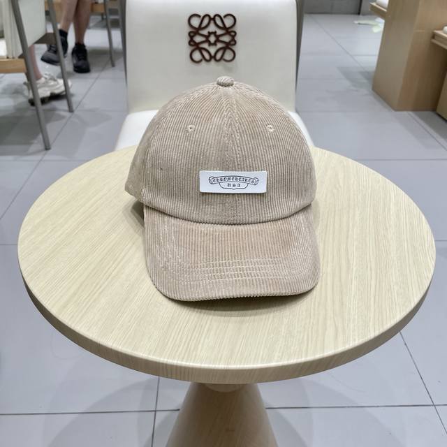 Chrome Hearts autumn new corduroy baseball cap The small label in several color