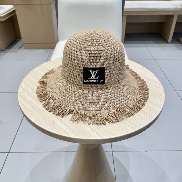 Louis Vuitton baseball cap Louisvuitton new straw hat female I hat you female f