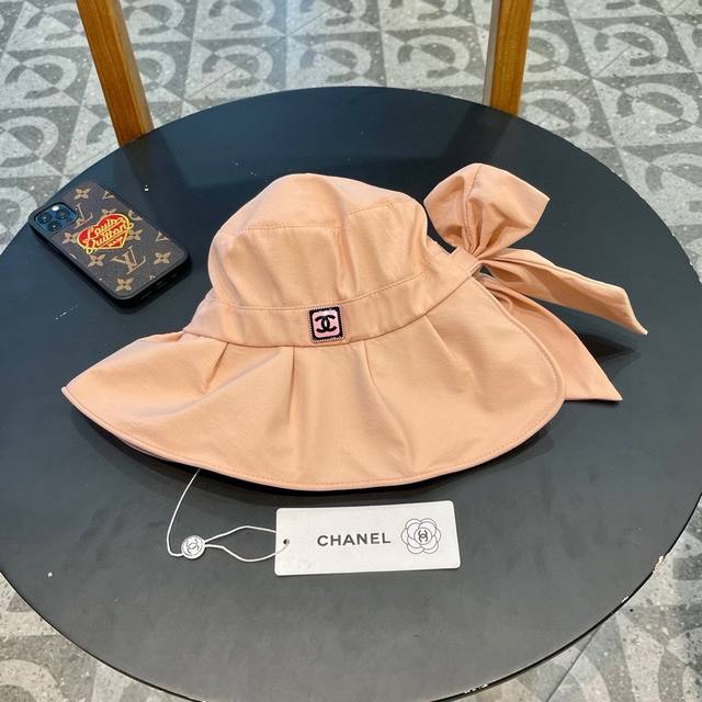 Chanel Chanel bow fisherman hat for women new style hat for spring and summer s