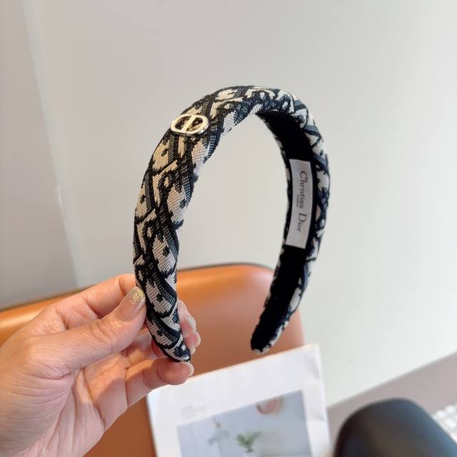 with packaging Dior classic new high version big brand headband, popular online