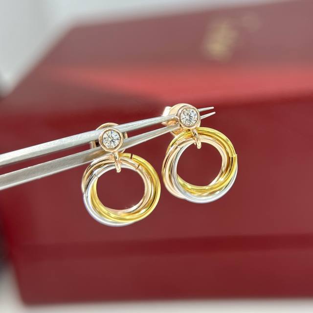 A0693 High-end sterling silver custom-made Kajia new three-ring series three-col