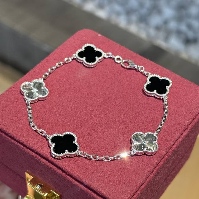 A5203 Sterling silver thick chain version Vanjia limited edition laser five-flow