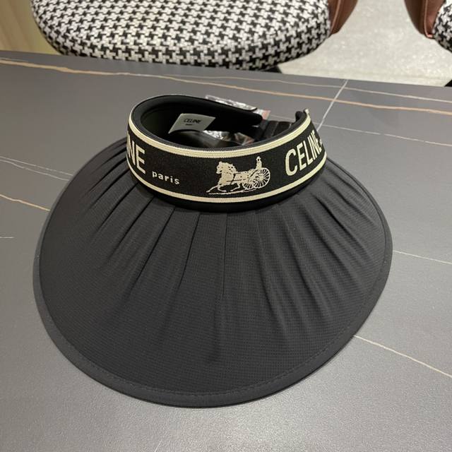 Celine Celine new summer wide brim sun hat empty top hat 7 street travel must-ha