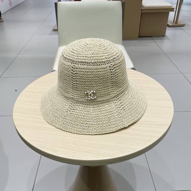 Chanel Chanel 2025 hot sale high quality Ins sun hat hollow fisherman hat summer