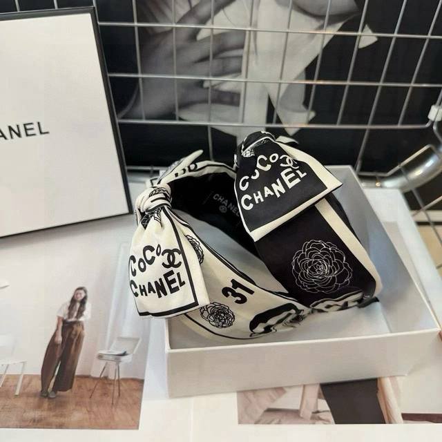 with packaging box Chanel Chanel Xiaoxiang popular headband, Coco Camellia, ful