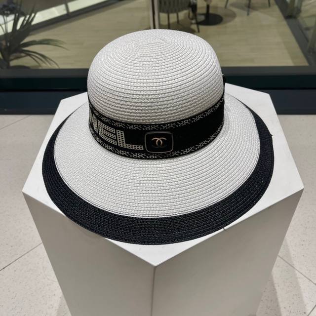 Chanel Chanel straw hat, sun hat, beach sun hat, head circumference 57Cm DDD