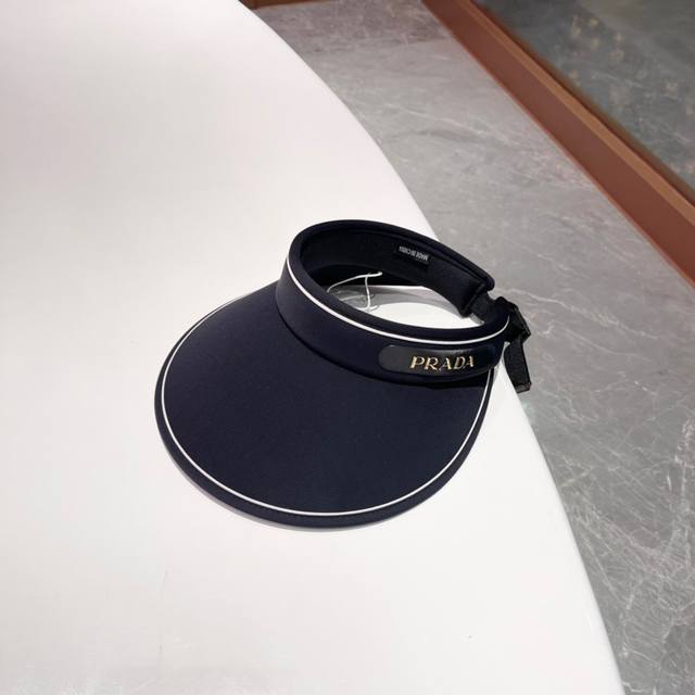 Prada Prada hollow top sun hat, peaked cap, sun-drying headband, running quantit
