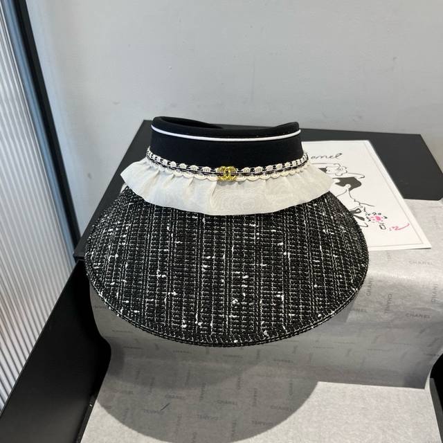 Chanel Chanel hollow top sun hat, headband sun hat, head circumference 57Cm DDD