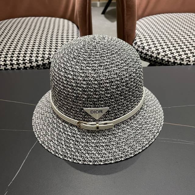 Prada hollow breathable bucket hat for women in summer travel and shopping small