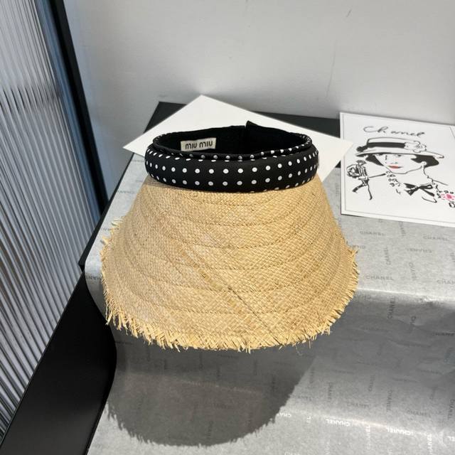 Miumiu Miu Miu straw hat, headband sun hat DDD