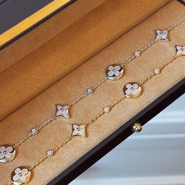 A5224 Each flower of the new Lvjia full diamond floral four-flower bracelet is p