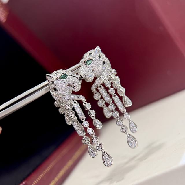 A3351 La Panthere Cheetah High Jewelry Earrings by Kajia, Rich and Beautiful, fo