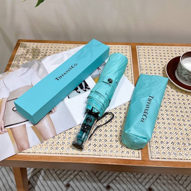 Tiffany Rare and unique transparent handle for a more upscale look Tiffany blue