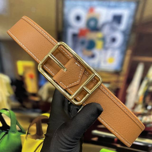 Hermes- Width 38Mm Boutique Double-sided original leather with boutique buckle,