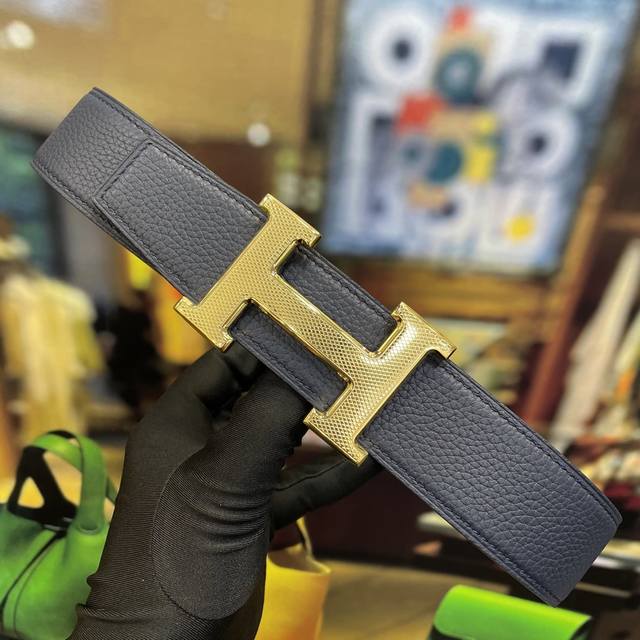 Hermes- Width 38mm Boutique Double-sided original leather with boutique steel bu