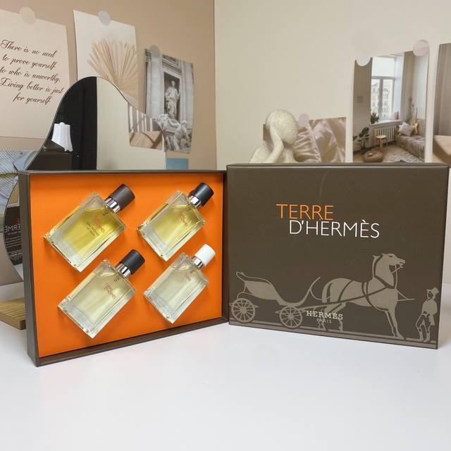 Original quality Hermes Terre des Terres perfume sample 12.5ml four-piece set!