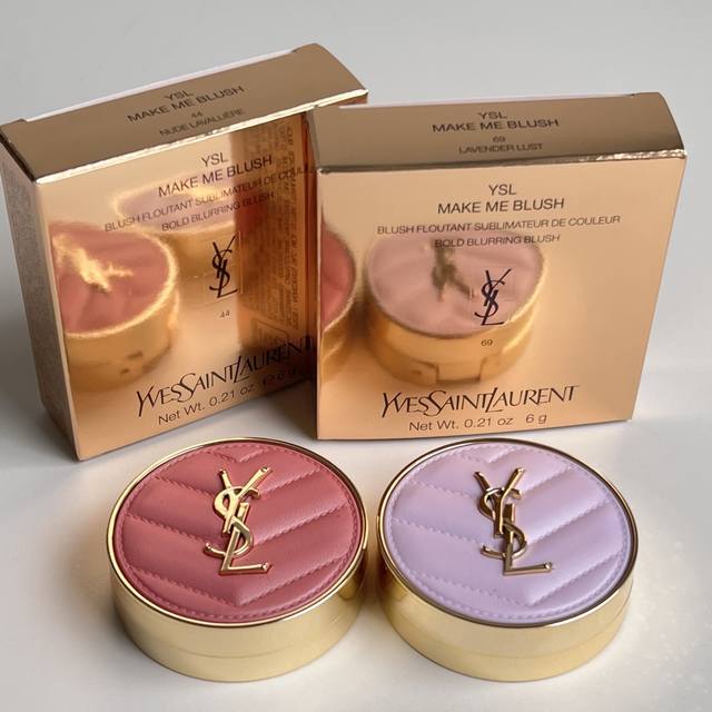 High-end quality Yves Saint Laurent leather blush 6G! Color number: 44#, 69#. D