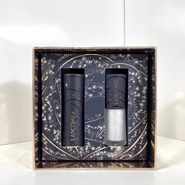 High quality Lancome Christmas Starry Lipstick and Lip Glaze Two-piece Set! Con