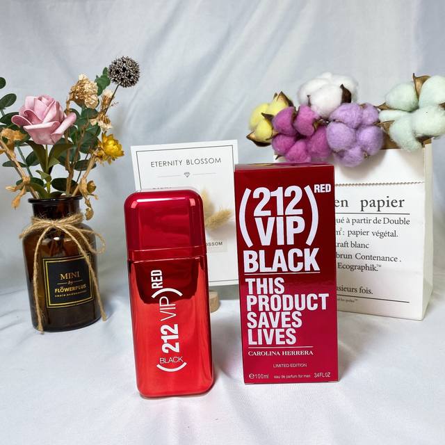 Counter quality Carolina Herrera 20-year new fragrance 212 Vip Red Rose Red Bla