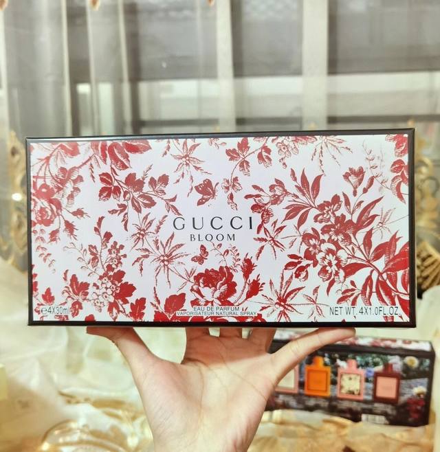 counter quality Gucci floral perfume 4-piece set 4*30Ml Gucci floral perfume 30