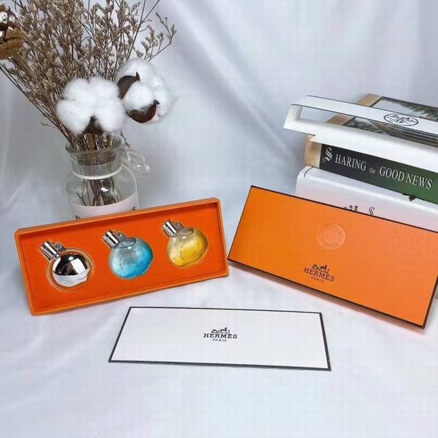 counter quality Hermes Starlight Perfume 3-piece set 3*5Ml, Q version without s