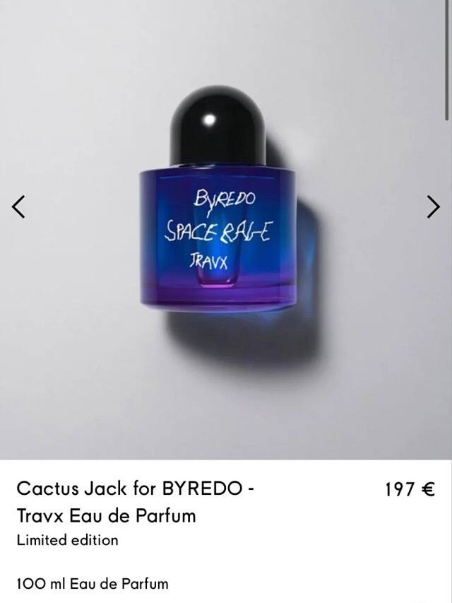 Counter quality Travis Scott x Byredo joint