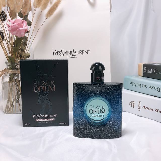 counter quality new Ysl Yves Saint Laurent Black Opium blue black opium women's