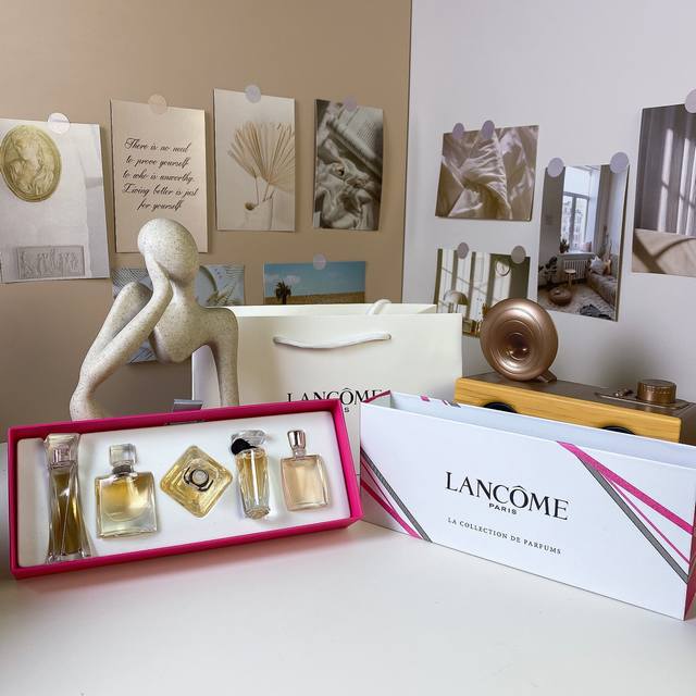High-end quality Lancome Q version perfume five-piece set, with gift bag, inclu