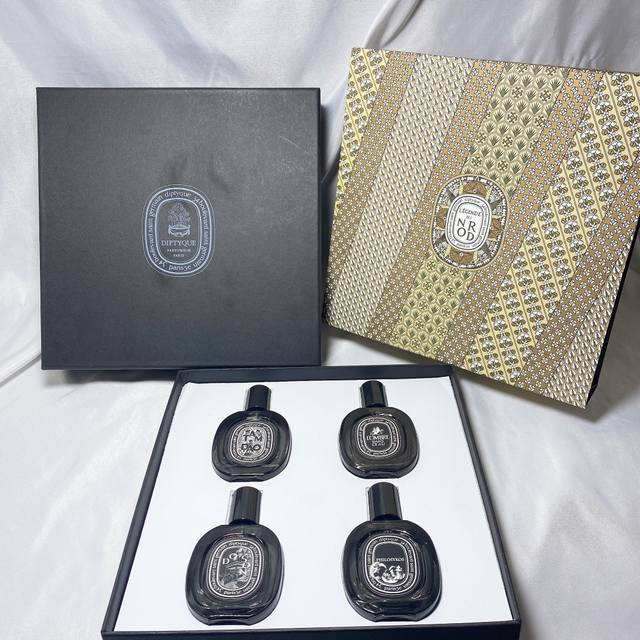 Original quality counter quality Diptyque Black Label medium sample four-piece